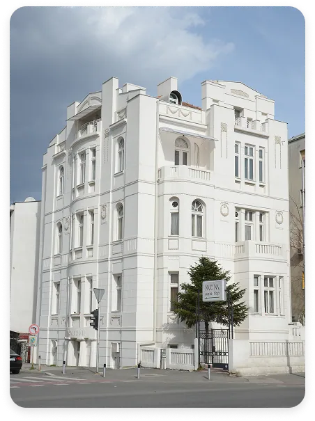 The MCM building in Debar Maalo, Skopje, the nineteenth-century townhouse that holds the Smidgin distillery